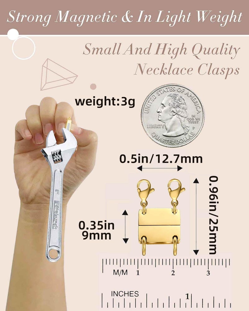 OHINGLT Layered Necklace Clasp 18K Gold and Silver Necklace Separator for Layering, Multiple Jewelry Clasps and Closures for Women - Image 3
